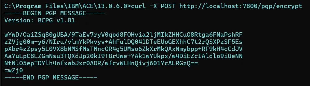 encrypted result
