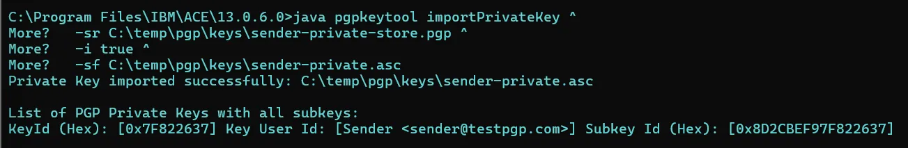 sender private store